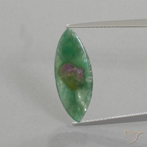 3.31ct طبيعي متعدد الألوان ياقوت في فوشسيت, ماركيز, نصف شفاف