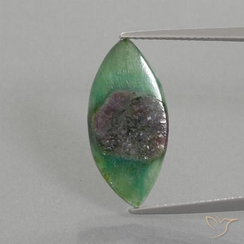 4.95ct طبيعي متعدد الألوان ياقوت في فوشسيت, ماركيز, نصف شفاف