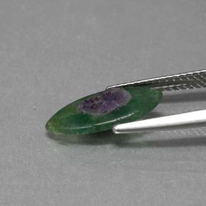 ياقوت في فوشسيت ثنائية اللون طبيعي، ماركيز، 1.47 قيراط، نصف شفاف