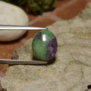 ياقوت الزوزيت متعدد الألوان طبيعي، قصة بيضاوى، 4.00 قيراط، غير شفاف