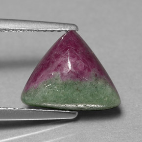 ياقوت-زويسيت متعدد الألوان طبيعي، تريليون، 4.22 قيراط، غير شفاف