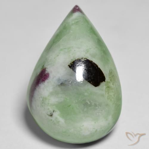 24.85ct طبيعي متعدد الألوان ياقوت الزوزيت, شكل الكمثرى, غير شفاف