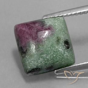 6.74ct طبيعي متعدد الألوان ياقوت الزوزيت, مربع, غير شفاف