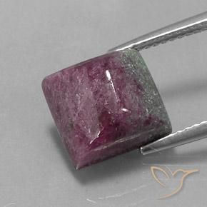 8.08ct طبيعي متعدد الألوان ياقوت الزوزيت, مربع, غير شفاف