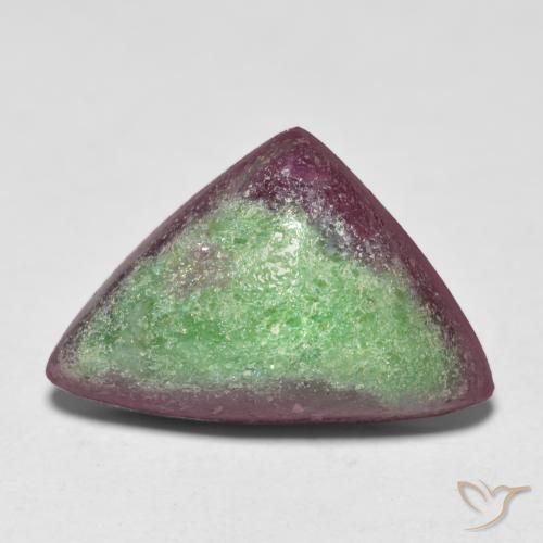 8.49ct طبيعي متعدد الألوان ياقوت الزوزيت, مثلثى, غير شفاف