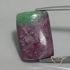 16.97ct طبيعي متعدد الألوان ياقوت الزوزيت, باجيت, غير شفاف