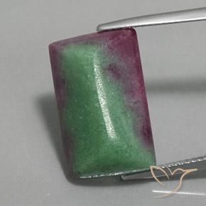 16.86ct طبيعي متعدد الألوان ياقوت الزوزيت, باجيت, غير شفاف