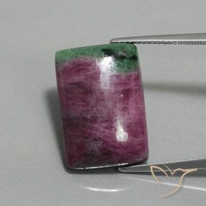 18.36ct طبيعي متعدد الألوان ياقوت الزوزيت, باجيت, غير شفاف
