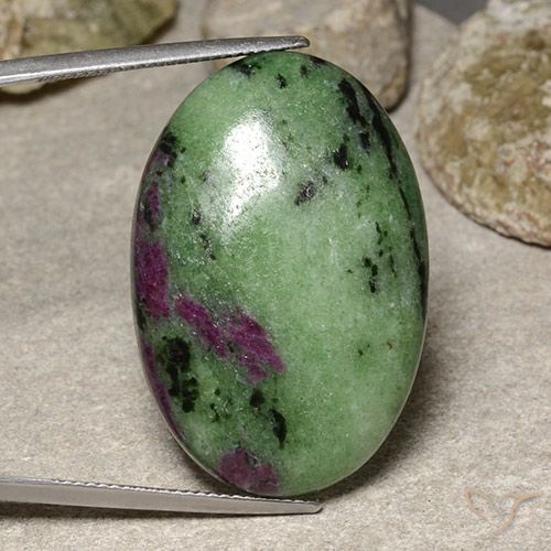 48.98ct طبيعي متعدد الألوان ياقوت الزوزيت, بيضوي, غير شفاف