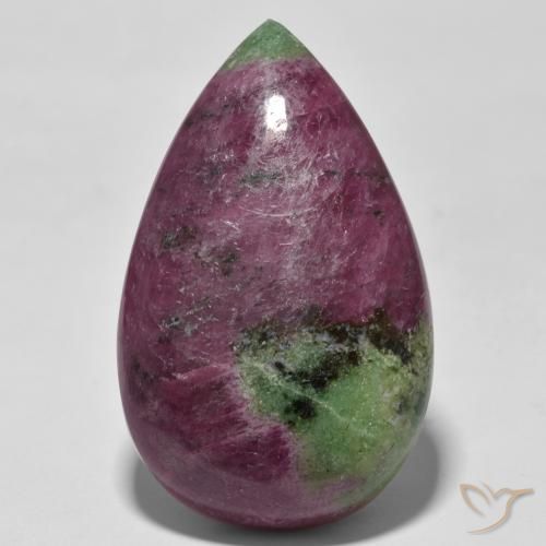93.98ct طبيعي متعدد الألوان ياقوت الزوزيت, شكل الكمثرى, غير شفاف