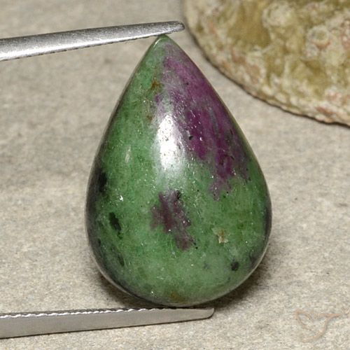 15.77ct طبيعي متعدد الألوان ياقوت الزوزيت, شكل الكمثرى, غير شفاف