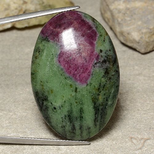 73.93ct طبيعي متعدد الألوان ياقوت الزوزيت, بيضوي, غير شفاف