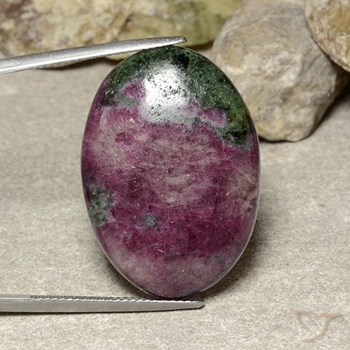 42.28ct طبيعي متعدد الألوان ياقوت الزوزيت, بيضوي, غير شفاف