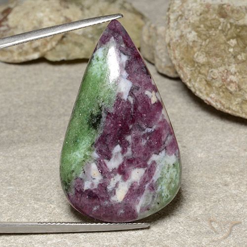 51.87ct طبيعي متعدد الألوان ياقوت الزوزيت, شكل الكمثرى, غير شفاف