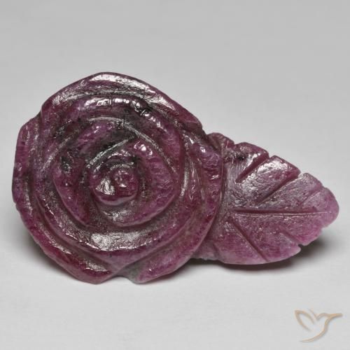 27.03ct طبيعي أحمر غامق ياقوت الزوزيت, قص وردة, غير شفاف