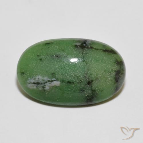 6.23ct طبيعي الأخضر الغامق ياقوت الزوزيت, بيضوي, غير شفاف