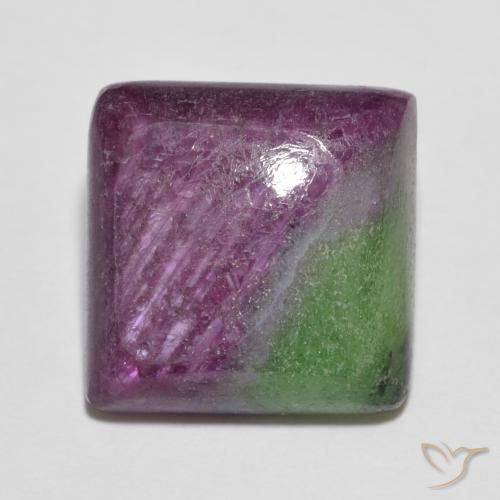 7.66ct طبيعي متعدد الألوان ياقوت الزوزيت, مربع, غير شفاف