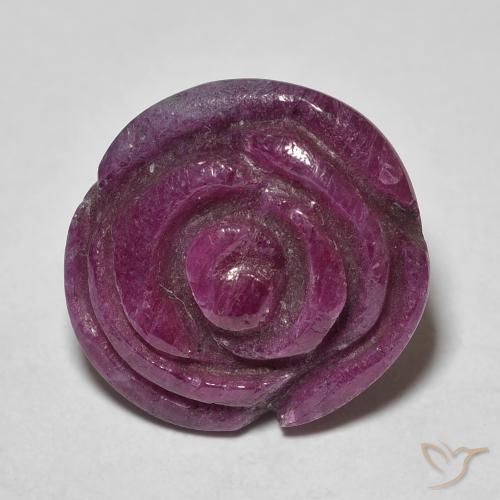 17.52ct طبيعي أرجوانى سانجريا ياقوت الزوزيت, قص وردة, غير شفاف