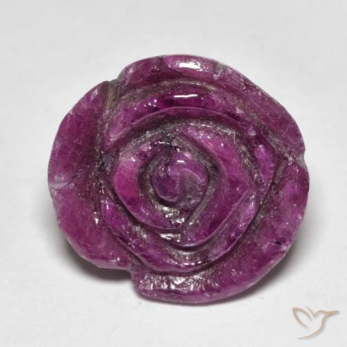 ياقوت الزوزيت Medium Dark-Purple طبيعي، قص وردة، 15.77 قيراط، غير شفاف