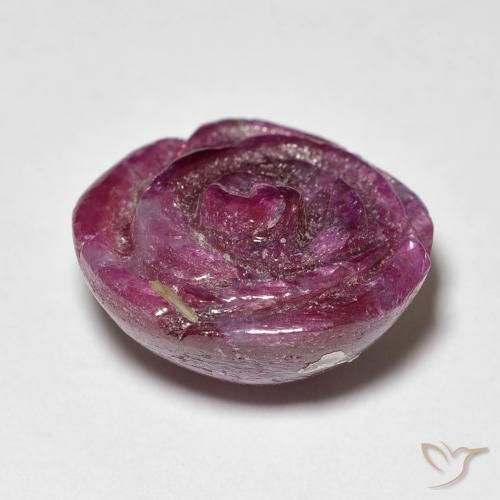 ياقوت الزوزيت Medium Dark-Purple طبيعي، قص وردة، 15.60 قيراط، غير شفاف