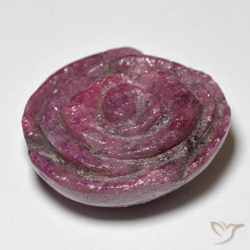 ياقوت الزوزيت Medium Dark-Purple طبيعي، قص وردة، 35.76 قيراط، غير شفاف