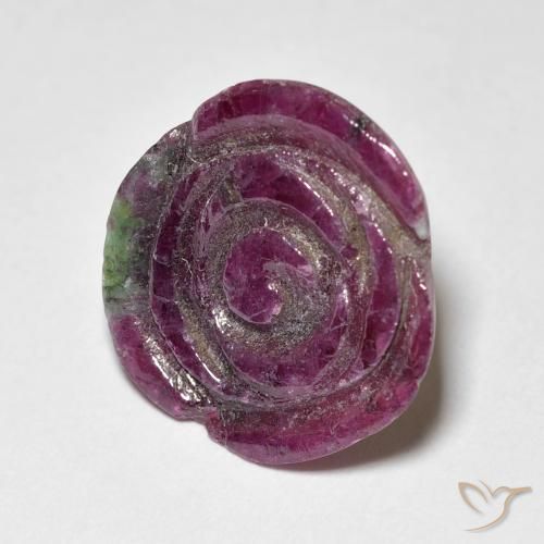 ياقوت الزوزيت Medium Dark-Purple طبيعي، قص وردة، 9.01 قيراط، غير شفاف