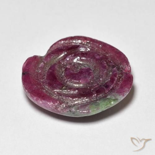 ياقوت الزوزيت Medium Dark-Purple طبيعي، قص وردة، 9.01 قيراط، غير شفاف
