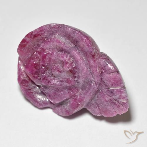ياقوت الزوزيت Medium Dark-Purple طبيعي، قص وردة، 32.56 قيراط، غير شفاف