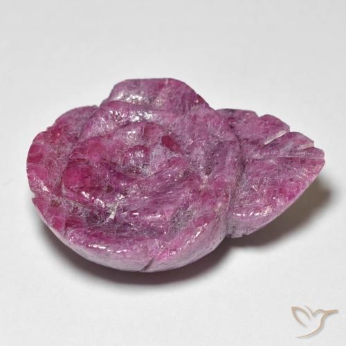 ياقوت الزوزيت Medium Dark-Purple طبيعي، قص وردة، 32.56 قيراط، غير شفاف