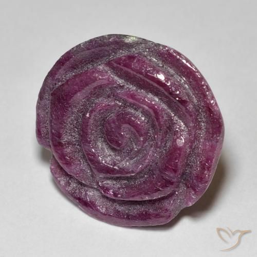 ياقوت الزوزيت Medium Dark-Purple طبيعي، قص وردة، 24.97 قيراط، غير شفاف