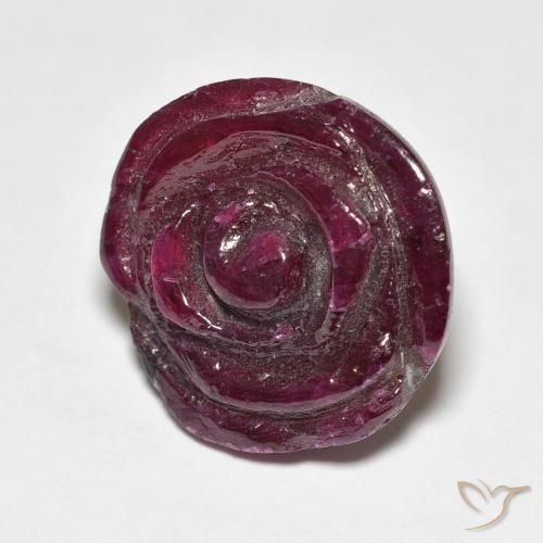ياقوت الزوزيت Medium Dark-Purple طبيعي، قص وردة، 16.77 قيراط، غير شفاف
