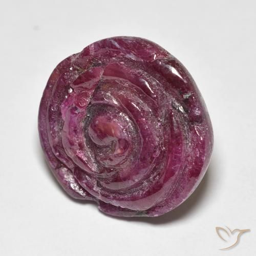 ياقوت الزوزيت Medium Dark-Purple طبيعي، قص وردة، 23.98 قيراط، غير شفاف