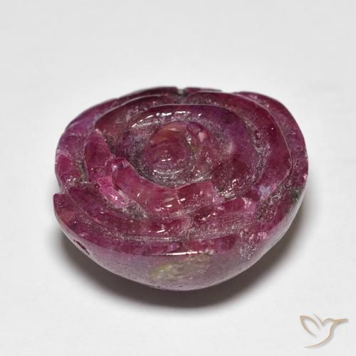 ياقوت الزوزيت Medium Dark-Purple طبيعي، قص وردة، 23.98 قيراط، غير شفاف