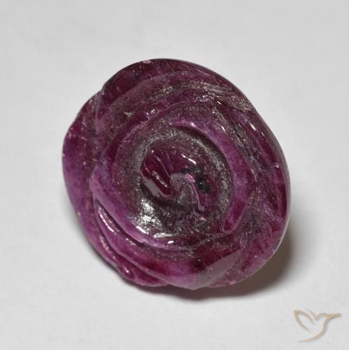 ياقوت الزوزيت Medium Dark-Purple طبيعي، قص وردة، 10.16 قيراط، غير شفاف