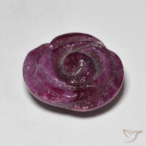 ياقوت الزوزيت Medium Dark-Purple طبيعي، قص وردة، 10.16 قيراط، غير شفاف