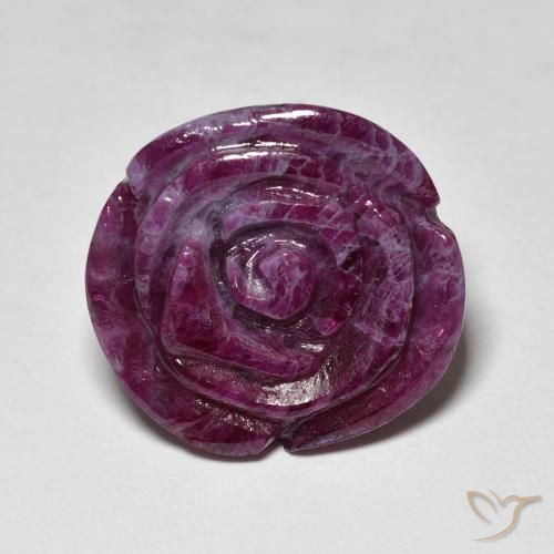 14.65ct طبيعي أرجوانى سانجريا ياقوت الزوزيت, قص وردة, غير شفاف