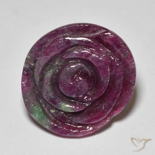 19.70ct طبيعي متعدد الألوان ياقوت الزوزيت, قص وردة, غير شفاف