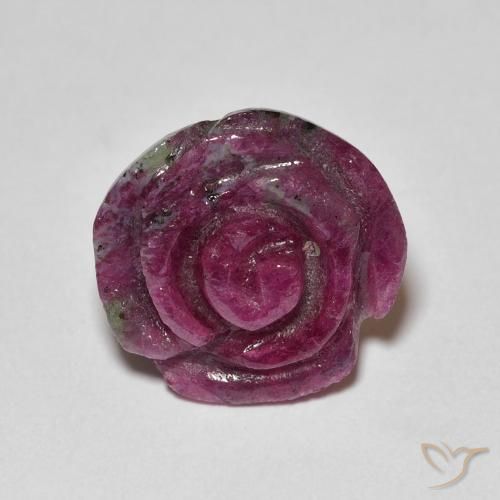 14.14ct طبيعي متعدد الألوان ياقوت الزوزيت, قص وردة, غير شفاف