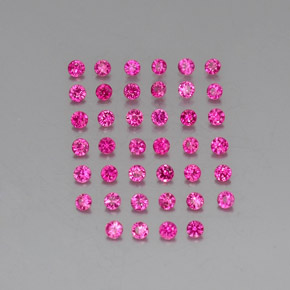 أحجار ياقوت أحمر أحمر وردى طبيعية، قصة دائرى، VVS-VS، وزنها  قيراط