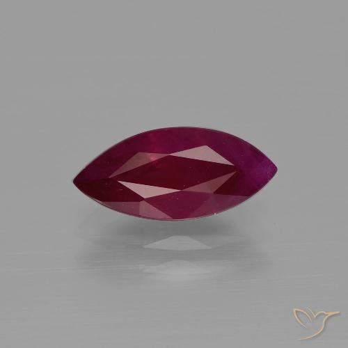 1.90ct طبيعي أحمر غامق ياقوت, ماركيز, VS-SI