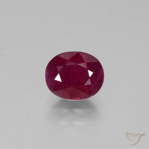 1.21ct طبيعي أحمر النبيذ ياقوت, بيضوي, VS-SI