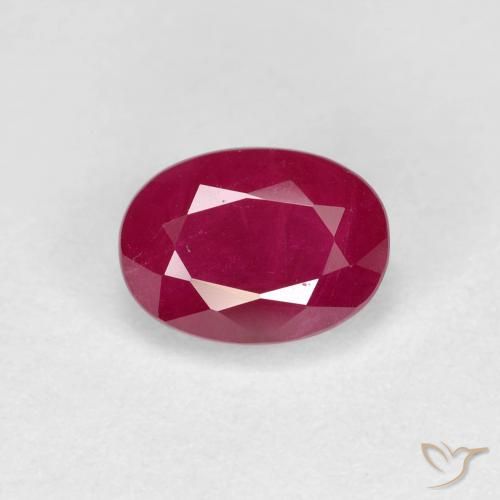 1.28ct طبيعي أحمر متوسط ياقوت, بيضوي, VS-SI