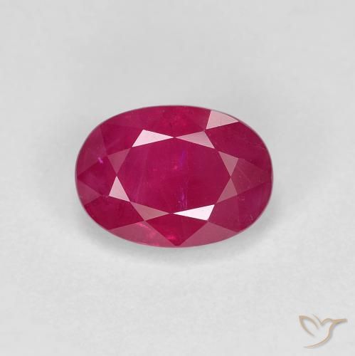 1.23ct طبيعي أحمر وردى ياقوت, بيضوي, VS-SI