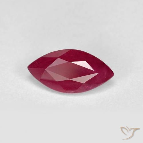 1.28ct طبيعي أحمر متوسط ياقوت, ماركيز, VS-SI