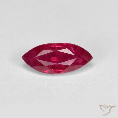1.14ct طبيعي أحمر متوسط ياقوت, ماركيز, VS-SI
