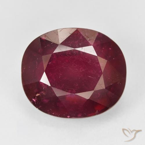 17.06ct طبيعي أحمر غامق ياقوت, بيضوي, VS-SI