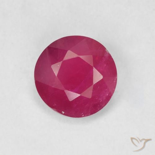 0.78ct طبيعي اوردي امحمر ياقوت, دائري, VS-SI