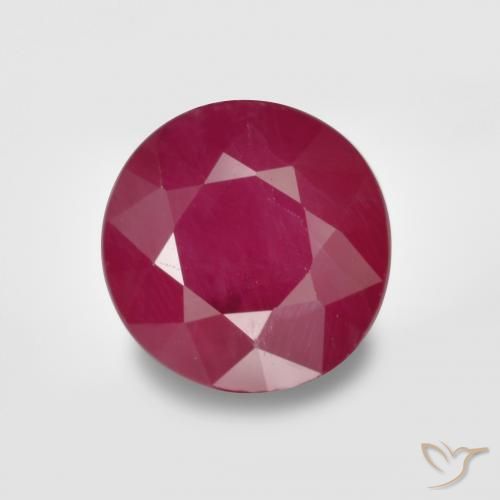 0.97ct طبيعي أحمر وردى ياقوت, دائري, VS-SI