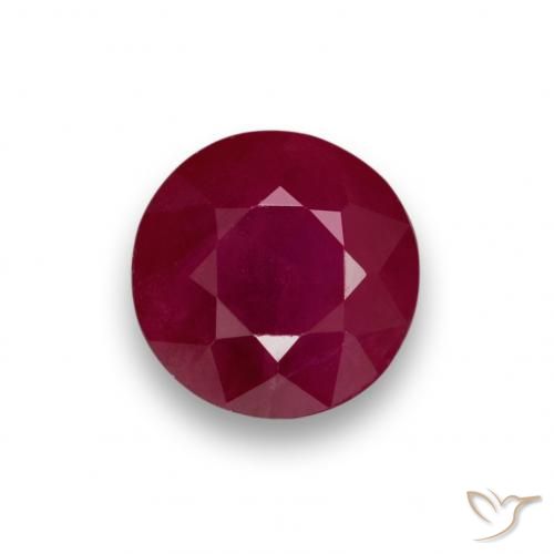 0.98ct طبيعي أحمر متوسط ياقوت, دائري, VS-SI