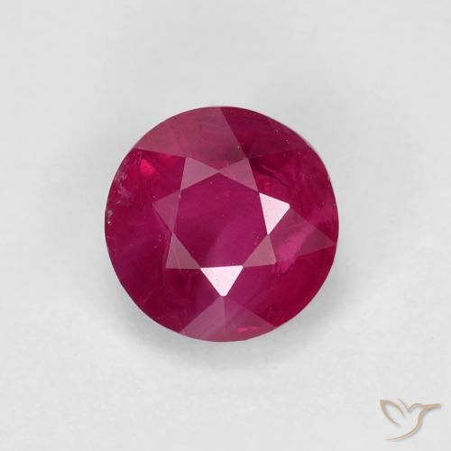 0.94ct طبيعي أحمر متوسط ياقوت, دائري, VS-SI